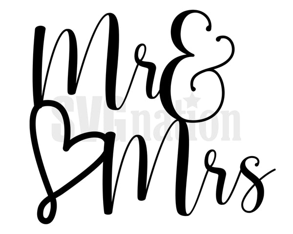 Mr. & Mrs. Cake Topper SVG – SVG Nation