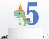 Dinosaur Cake Topper SVG (Ages 1-5 Available)