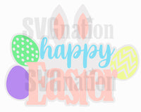 Happy Easter Cake Topper SVG