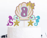 Mermaid Cake Topper SVG (Ages 1-10 Available)