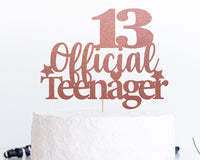 Officially a Teenager Cake Topper SVG