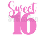 Sweet 16 Cake Topper SVG